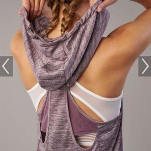 GYMSHARK Hooded Vest Purple Wash XS